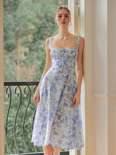 Camisole-Midikleid mit Blumenmuster und Bindedetail